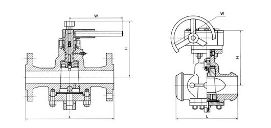美标壓(yā)力平衡式倒裝(zhuāng)油密封旋塞閥(fa)
